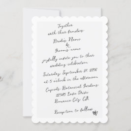 Minimalistische Skripthandschrift Schriftliche Typ Einladung