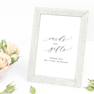 Minimalistische Skriptkarten und Geschenke druckba Poster