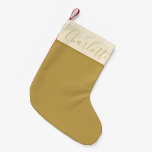 Minimalistische Skripttypografie Personalisiert Go Kleiner Weihnachtsstrumpf