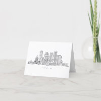 Minimalistische Skyline-Illustration in Boston Cit