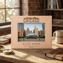 Minimalistische Skyline-Silhouette von Chicago Cit