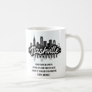 Minimalistische Skyline von Nashville, Tennessee S Kaffeetasse