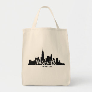 Minimalistische Skyline von Nashville, Tennessee S Tragetasche