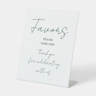 Minimalistische Smaragdgrüne Elegante Schrift Favo Sockelschild