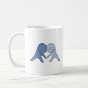 Minimalistische Smiski-Tasse in Blau Kaffeetasse