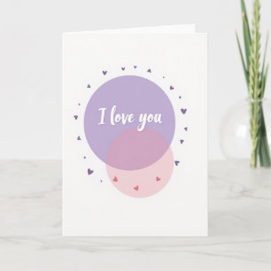 Minimalistische Smooth Hearts I Love You Karte