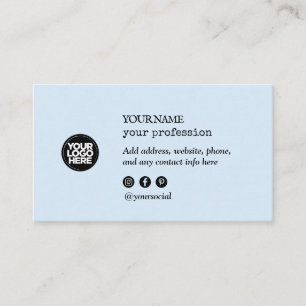 Minimalistische Social Media-Symbole für benutzer Visitenkarte