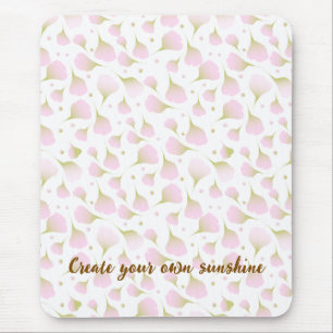 Minimalistische Soft-Pastell-Rosa-Blütenblätter Mousepad