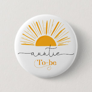 Minimalistische Sonne Tante um Knopf zu sein Button