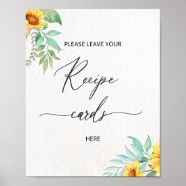 Minimalistische Sonnenblume verlasse hier Ihre Rez Poster