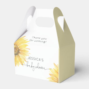 Minimalistische Sonnenblumendusche Geschenkschachtel