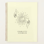 Minimalistische Sonnenmondsterne Planer<br><div class="desc">Minimalistischer Sonnenmondplaner. Editieren Sie Ihr Produkt in wenigen Minuten. Sie können Schriftart/Größe/Farbe und Position mit "weiter personalisieren" ändern.</div>