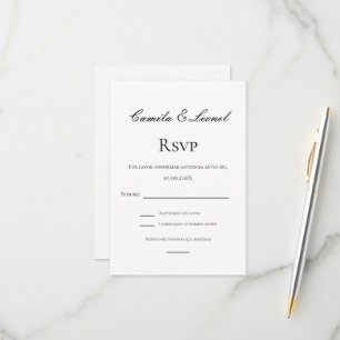 Minimalistische spanische Hochzeit-RSVP-Karte RSVP Karte
