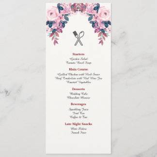 Minimalistische Speisekarte für Hochzeiten - Elega Menükarte