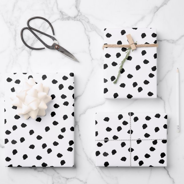 Minimalistische Spots Einfach Moderner Niedlicher  Geschenkpapier Set (Vorderseite)