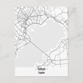 Minimalistische Stadt Tōkyō Postkarte