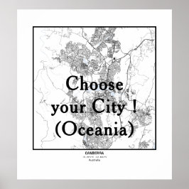 Minimalistische Stadtplakate Poster Line Art OZEAN