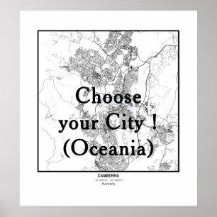 Minimalistische Stadtplakate Poster Line Art OZEAN