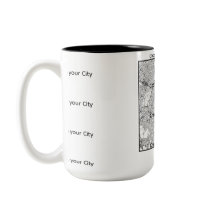 Minimalistische Stadtplan‑Tasse EUROPA