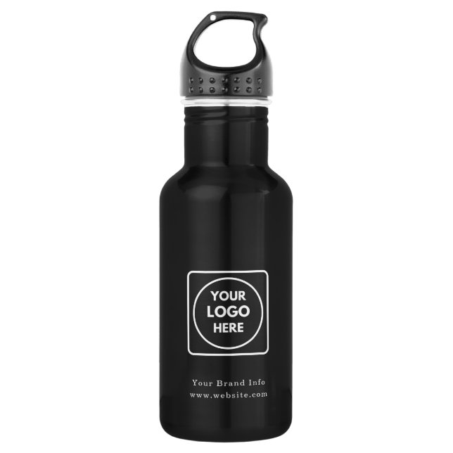 Minimalistische Stahlflasche | Custom Edelstahlflasche (Vorderseite)