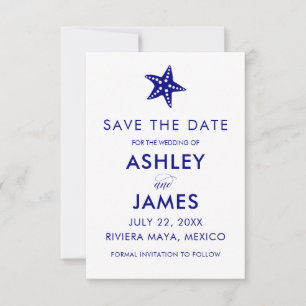 Minimalistische Starfish Save the Date Hochzeit, M