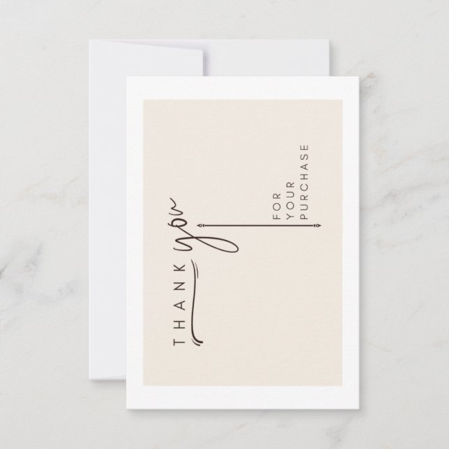 Minimalistische Stationery Customer Dankeschön Car Dankeskarte (Vorderseite)