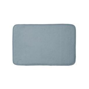 Minimalistische staubblaue schlichte Eleganz Badematte