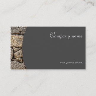 Minimalistische Steinfotografie QR Graue Visitenka Visitenkarte