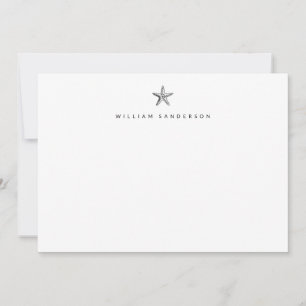 Minimalistische Sternenfisch-Korrespondenz Mitteilungskarte