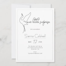 Minimalistische Storch Neutrale Babyparty