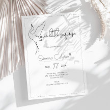 Minimalistische Storch Neutrale Babyparty