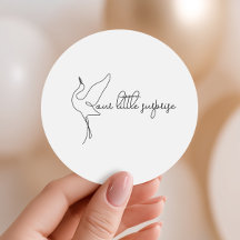 Minimalistische Storch Neutrale Babyparty
