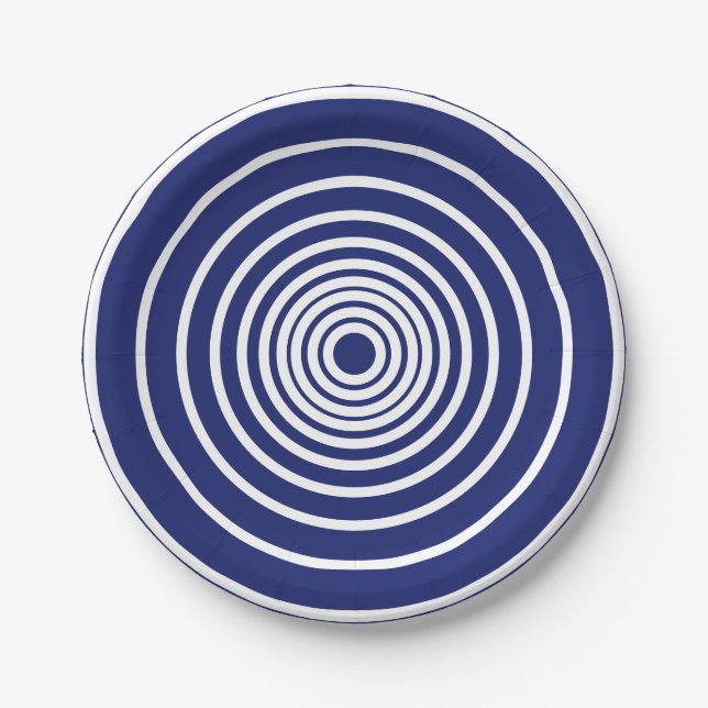 Minimalistische Streifen Pappteller (Vorderseite)