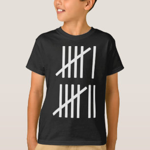 Minimalistische Strichmarken Zählung 67 Meme Slang T-Shirt