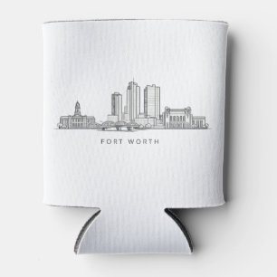 Minimalistische Strichzeichnung der Skyline von Fo Dosenkühler