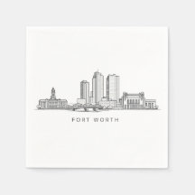 Minimalistische Strichzeichnung der Skyline von Fo