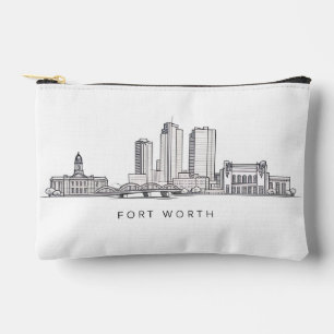 Minimalistische Strichzeichnung der Skyline von Fo Zubehörtasche