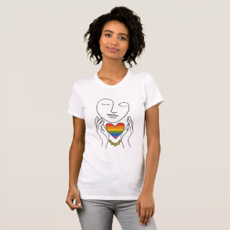 Minimalistische Strichzeichnung Mensch Stolz Regen T-Shirt