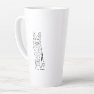 Minimalistische Strichzeichnungen eines Deutschen  Milchtasse