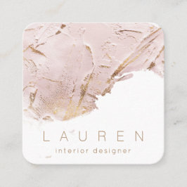 Minimalistische strukturierte Rose Gold Visitenkar Quadratische Visitenkarte