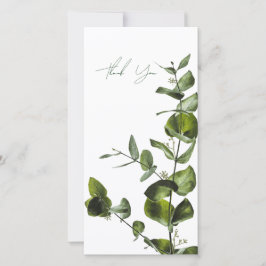 Minimalistische Stufe Eukalyptus Tall Dankeschön K Dankeskarte