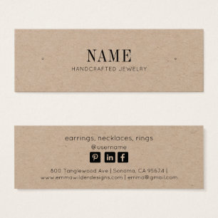 Minimalistische Stuhleroring Kraft Schmuckkarte