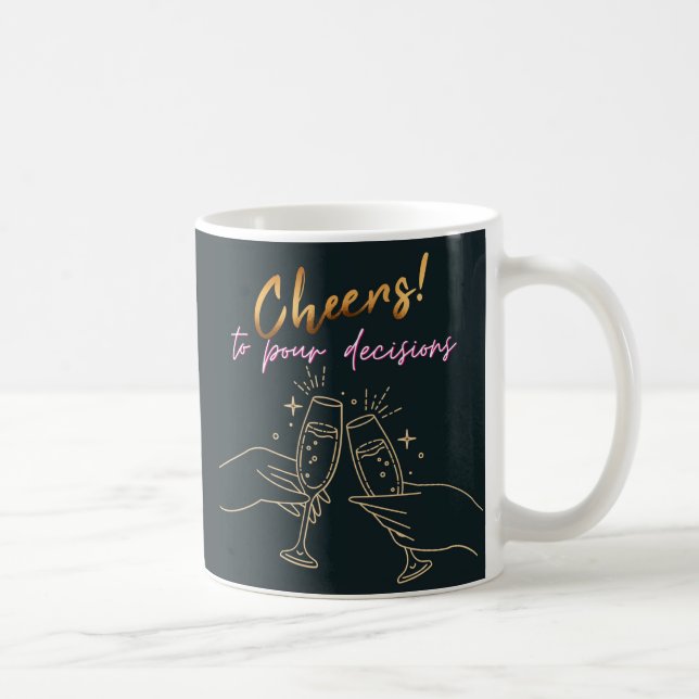 Minimalistische Stylish-Goldjubeln, um Entscheidun Kaffeetasse (Rechts)