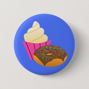 Minimalistische Süßigkeiten - Kuchen-und Button