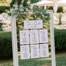Minimalistische Take A Seat Sitzplan-Header-Karte