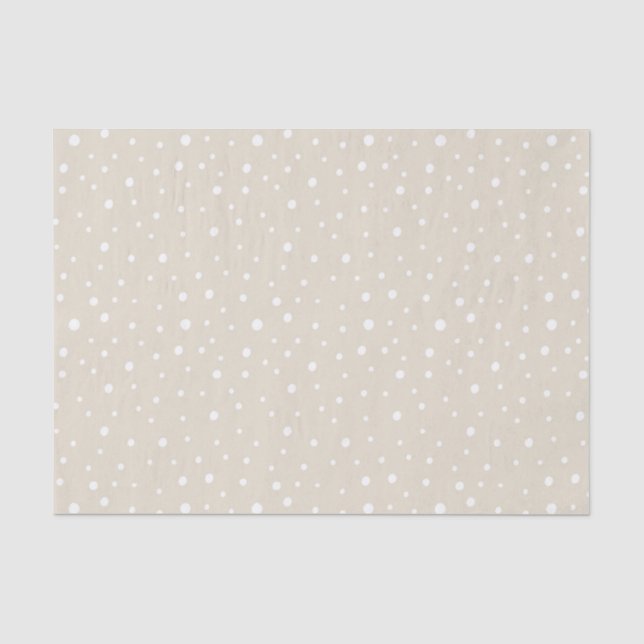 Minimalistische Tan-künstlerische Punkte Seidenpapier (Vorderseite)