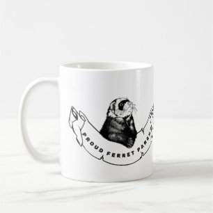 Minimalistische Tasse für Frettchen-Enthusiasten