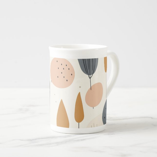 Minimalistische Tasse im Boho-Stil (Vorderseite Rechts)