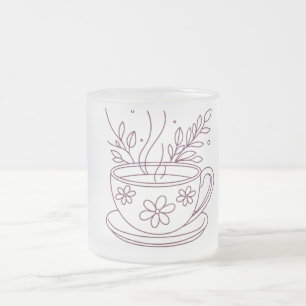 Minimalistische Tasse Tee- und Kaffee-Marken-Desig