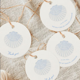 Minimalistische Tauf-Dankeschön-Etiketten Geschenkanhänger